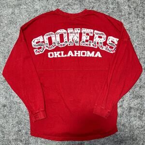 Oklahoma Sooners Pressbox Red‎ Long Sleeve Crewneck Shirt Mens Size M